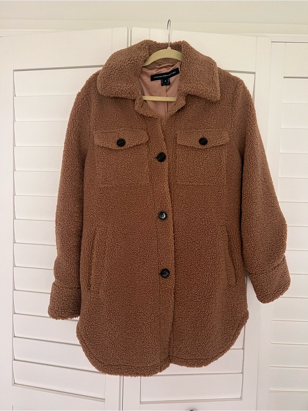 Brown Sherpa Coat Jacket